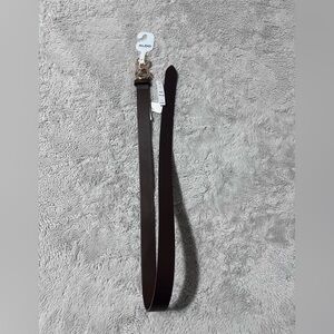 Aldo Dark Brown Belt with Gold Buckle large